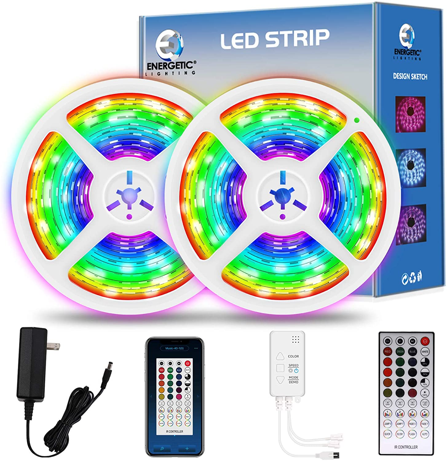 Dreamcolor Dimmable 32.8ft RGBIC LED Strip Ligh