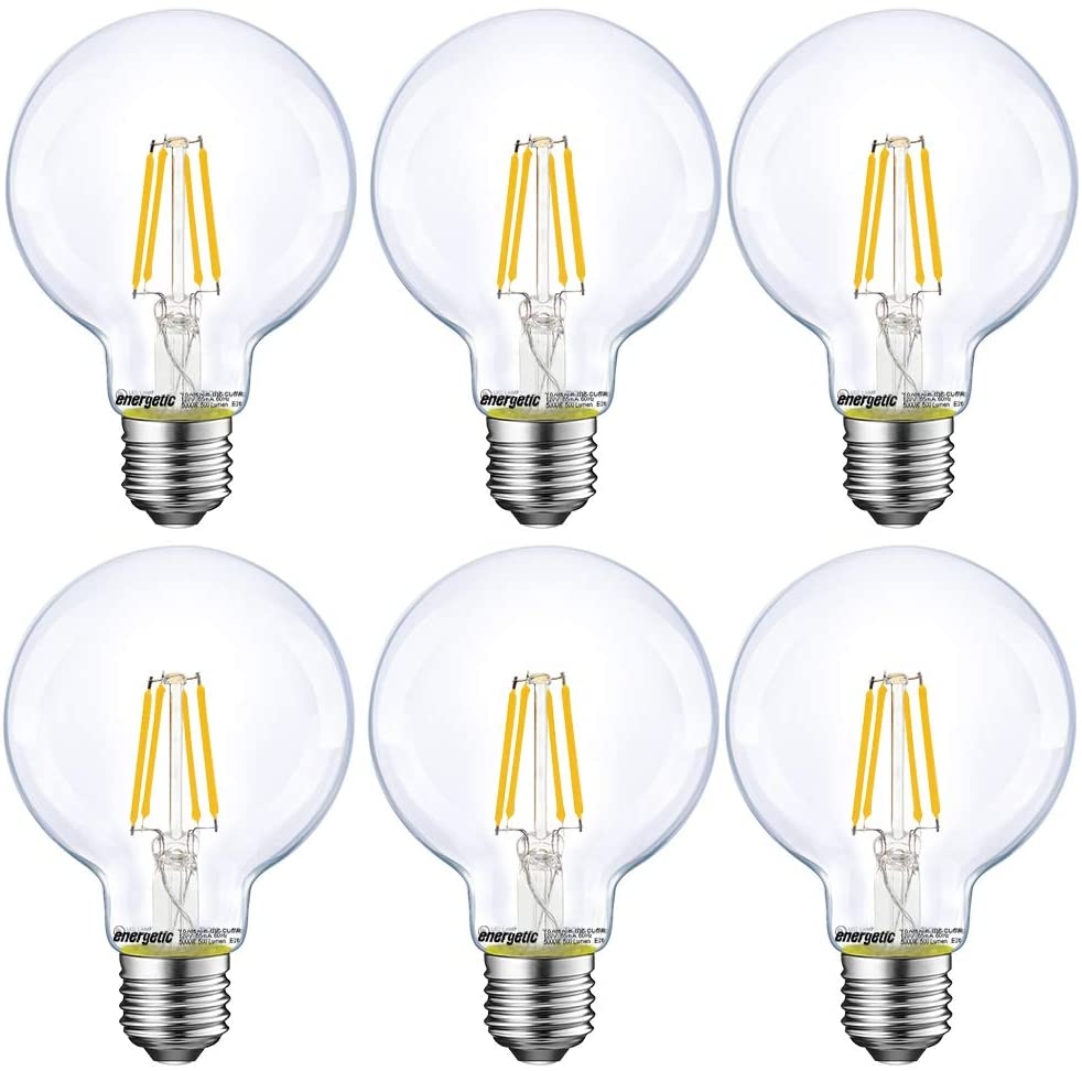 Dimmable LED Edison Light Bulb, G25 Globe Shape,Light, E26 Standard Base