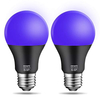 [Black/ Orange/ Yellow] Colorful A19 Light Bulb, E26 Base