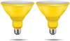 Par38 Yellow Light Bulb, 8W Equivalent 85W, E26 Base Non-dimmable