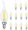 CA11 LED Light Bulb, E12 Standard Base, 12 Pack